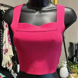 NWT House of Harlow 1960 HOT Pink Crop Top - Perfect for Barbiecore Fashion!